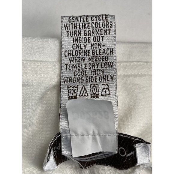 DRAPER'S & DAMON'S Womens SMALL Winter White Pull-On Stretch Knit Career PANTS - Picture 6 of 6